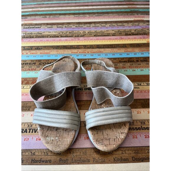 Donald Pliner Shoes - Donald Pliner Women’s 8 Shaye Ankle Strappy Sandals Metallic Tan Cork